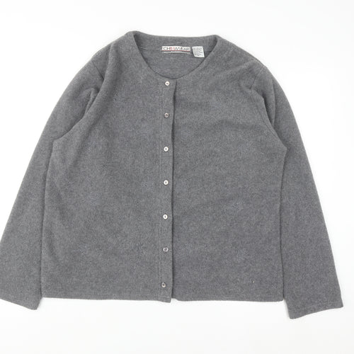 Chinawear Women's Grey Long Sleeve Cardigan L Vintage Knit