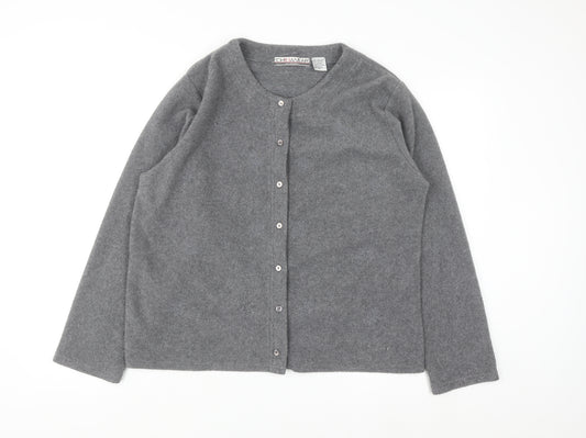 Chinawear Women's Grey Long Sleeve Cardigan L Vintage Knit