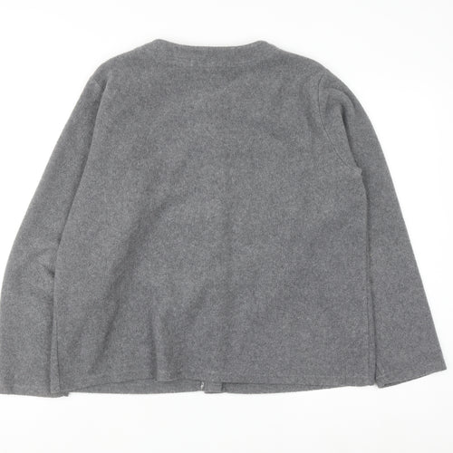 Chinawear Women's Grey Long Sleeve Cardigan L Vintage Knit