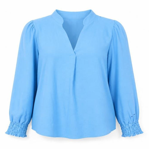 Paul & Shark Women Blue Long Sleeve Blouse XL Polyester Italy