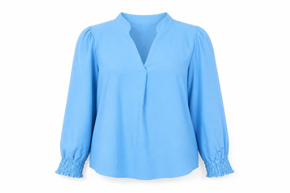 Paul & Shark Women Blue Long Sleeve Blouse XL Polyester Italy