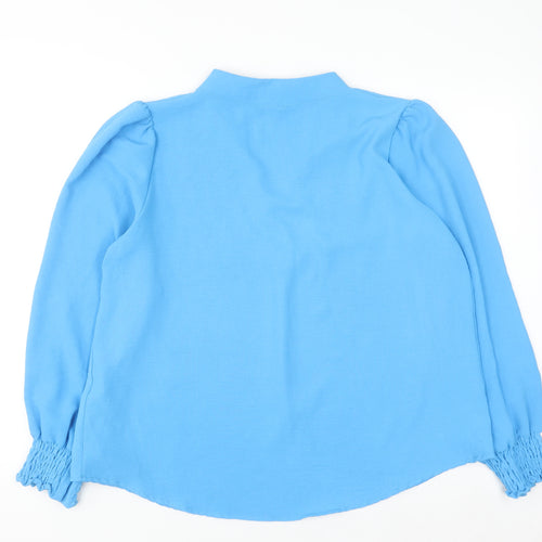 Paul & Shark Women Blue Long Sleeve Blouse XL Polyester Italy
