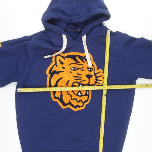 Superdry Men's Blue XS Pullover Hoodie with Tiger Graphic