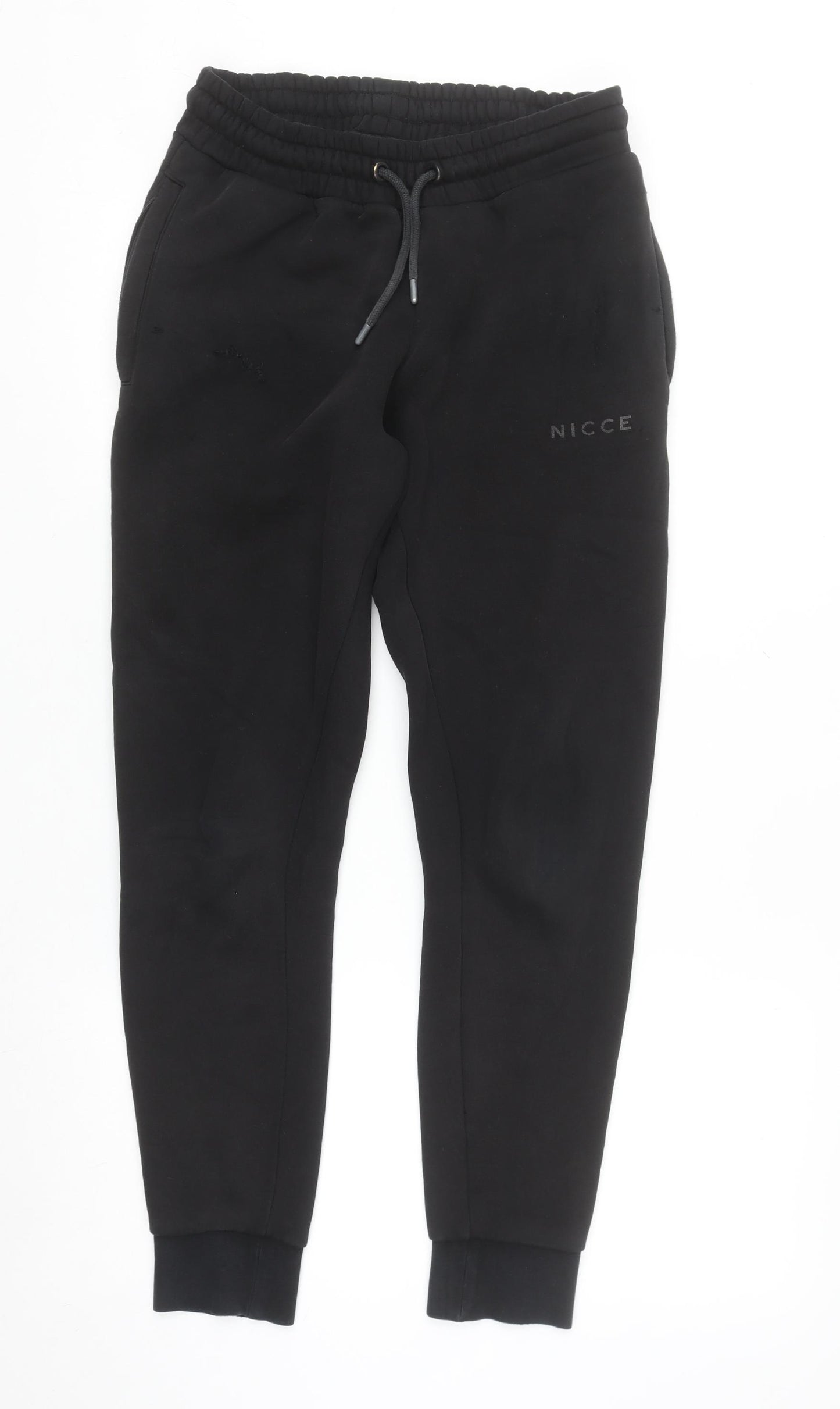 Nicce Men's Black Jogger Sweatpants XS Fleece Cotton Blend