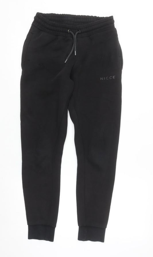 Nicce Men's Black Jogger Sweatpants XS Fleece Cotton Blend