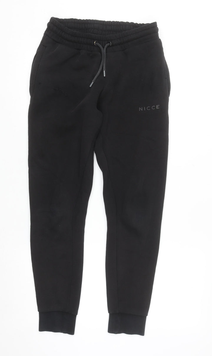 Nicce Men's Black Jogger Sweatpants XS Fleece Cotton Blend