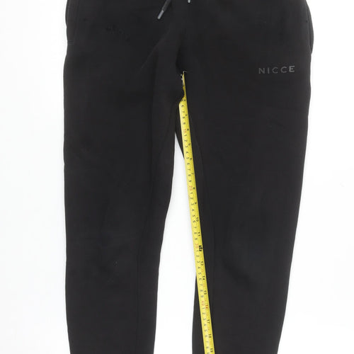 Nicce Men's Black Jogger Sweatpants XS Fleece Cotton Blend