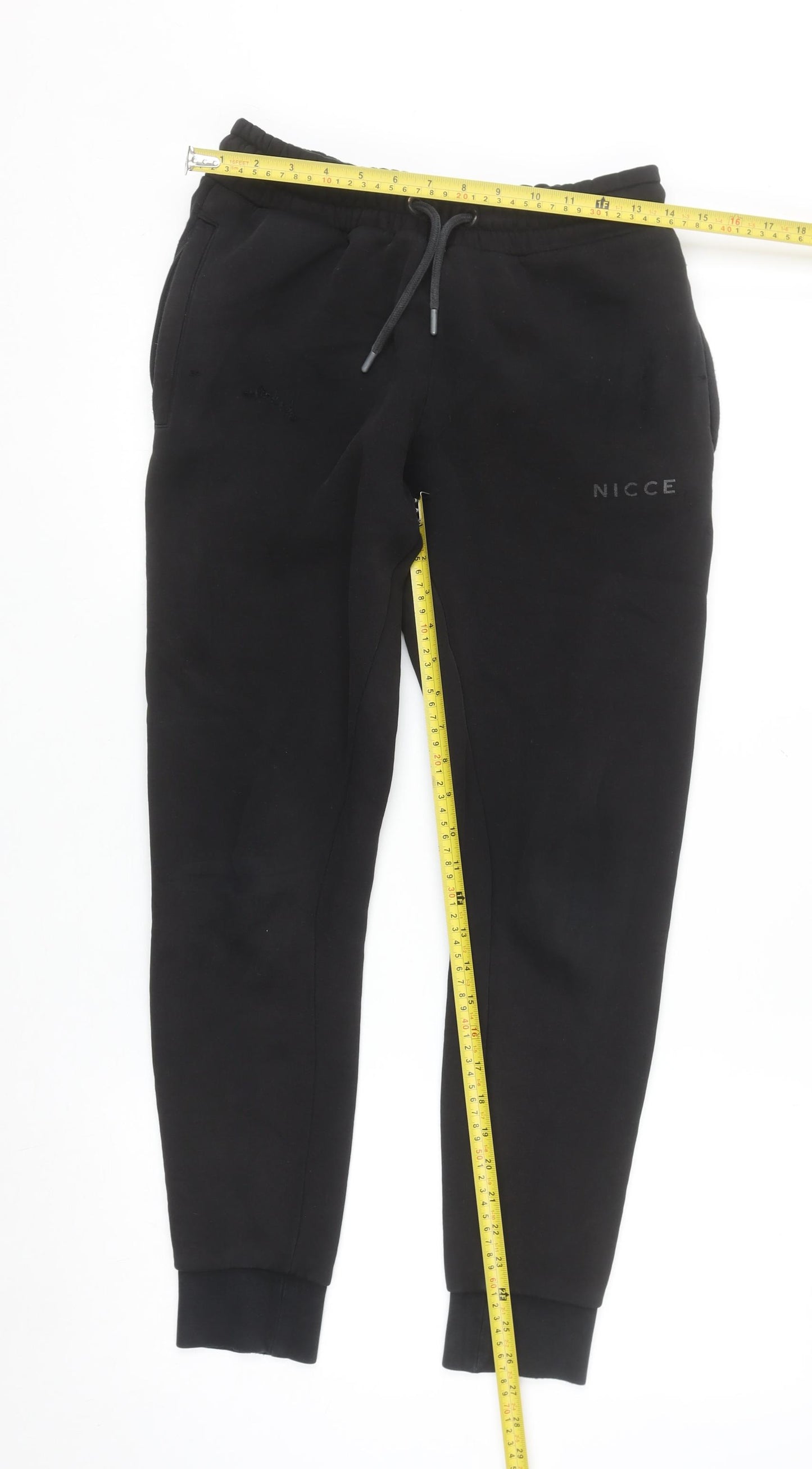 Nicce Men's Black Jogger Sweatpants XS Fleece Cotton Blend