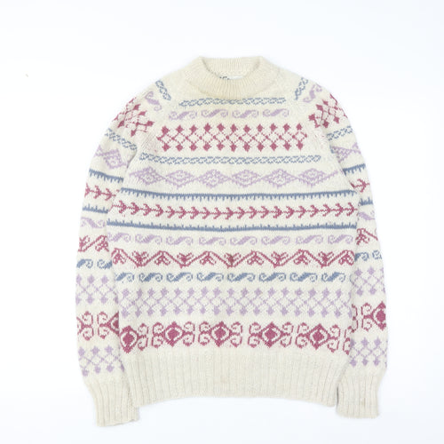 Fotrama Women's Multicoloured Alpaca Fair Isle Jumper M