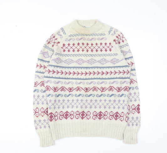 Fotrama Women's Multicoloured Alpaca Fair Isle Jumper M