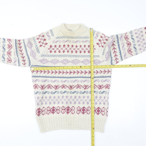 Fotrama Women's Multicoloured Alpaca Fair Isle Jumper M
