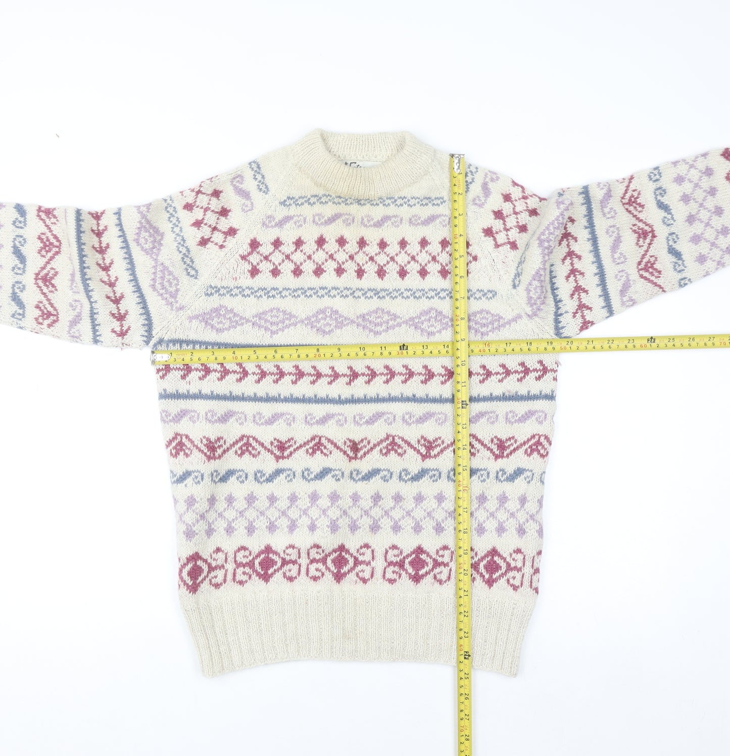 Fotrama Women's Multicoloured Alpaca Fair Isle Jumper M