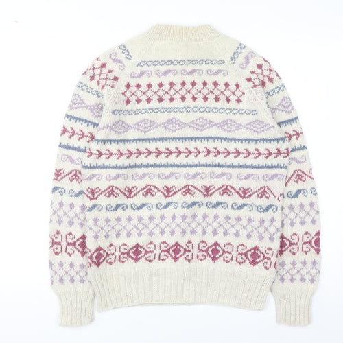 Fotrama Women's Multicoloured Alpaca Fair Isle Jumper M