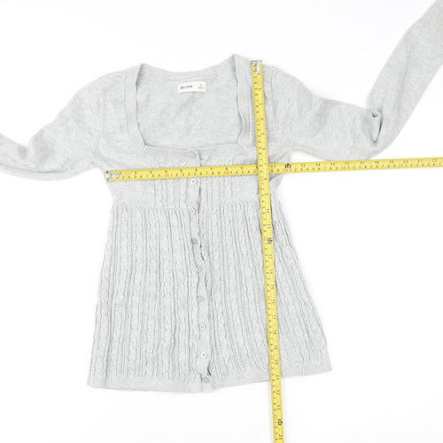 Hollister Women's Grey XS Cable-Knit Button Cardigan