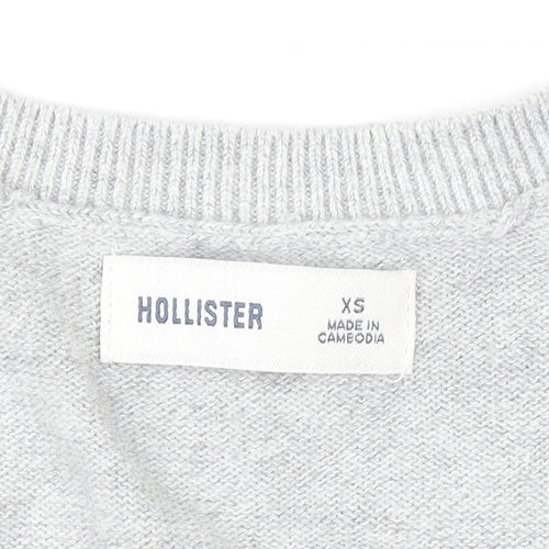 Hollister Women's Grey XS Cable-Knit Button Cardigan