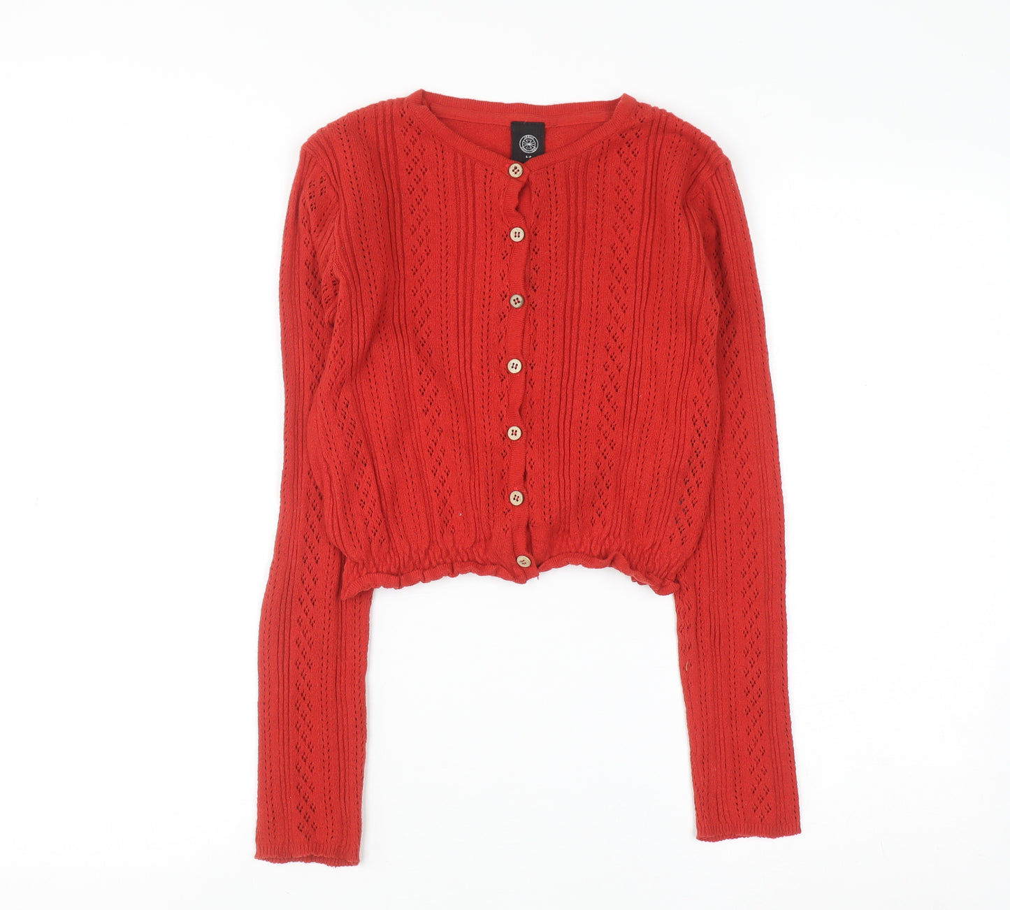 Urban Outfitters Women's Red Knit Button Cardigan Size S