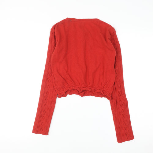 Urban Outfitters Women's Red Knit Button Cardigan Size S