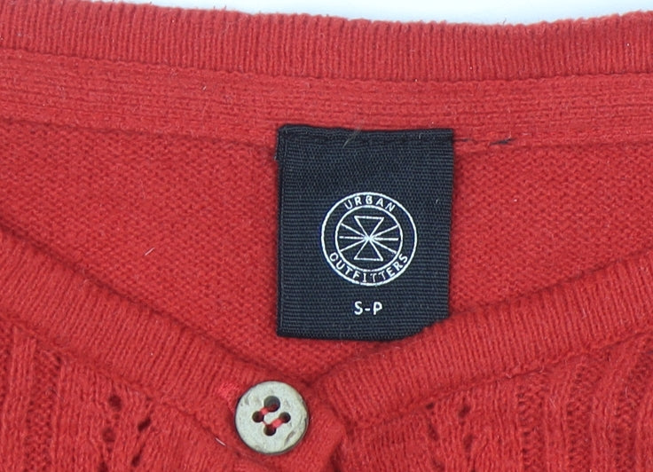 Urban Outfitters Women's Red Knit Button Cardigan Size S
