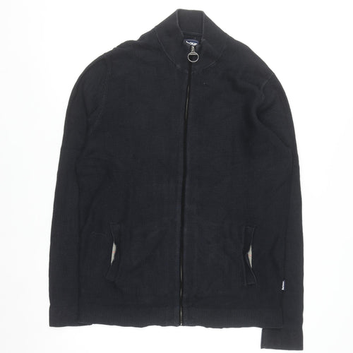 Barbour Men's Black L Full Zip Cotton Jumper