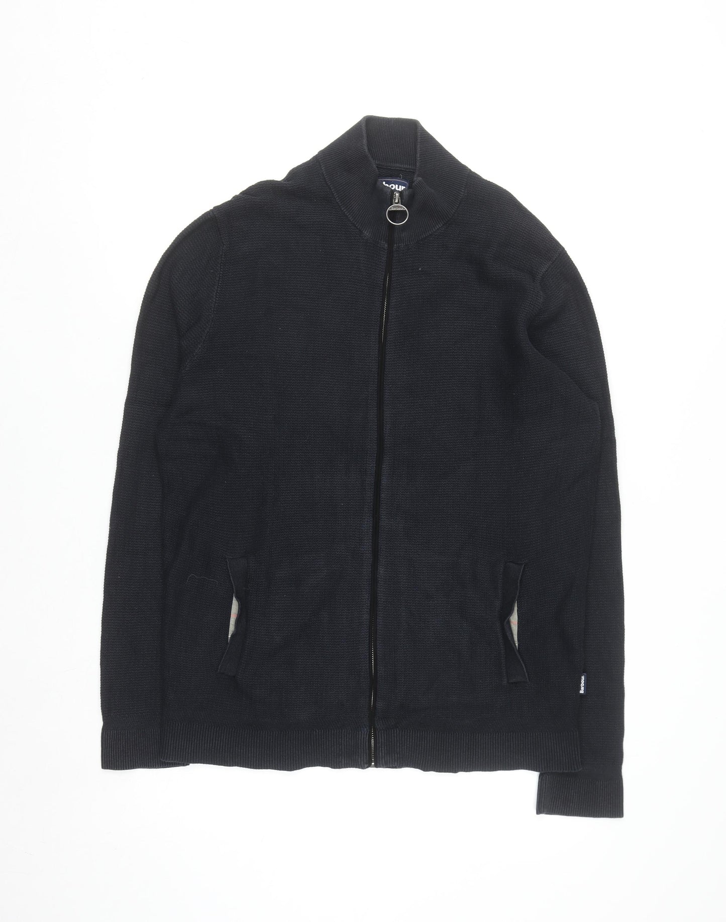 Barbour Men's Black L Full Zip Cotton Jumper