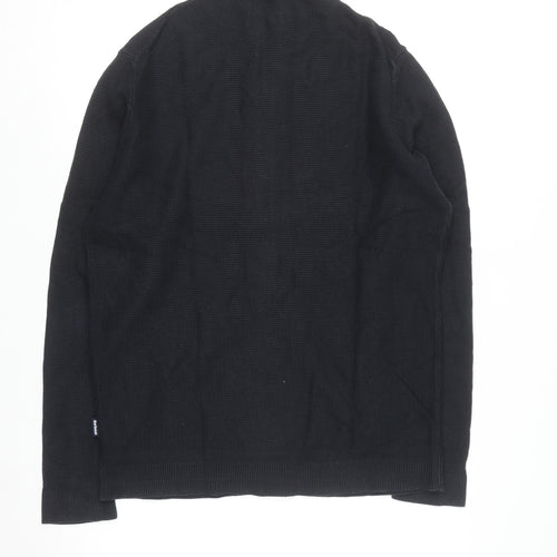 Barbour Men's Black L Full Zip Cotton Jumper