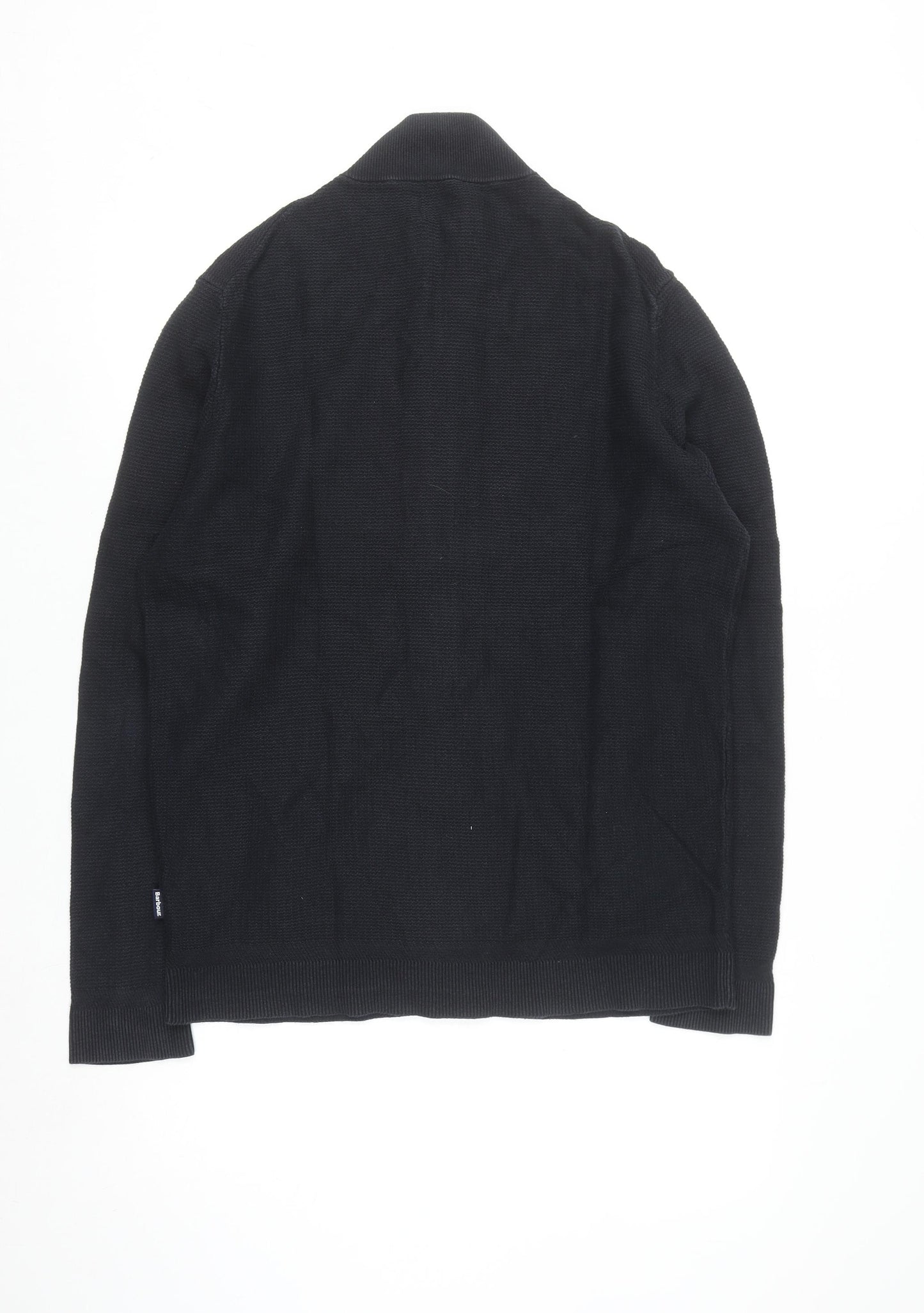 Barbour Men's Black L Full Zip Cotton Jumper