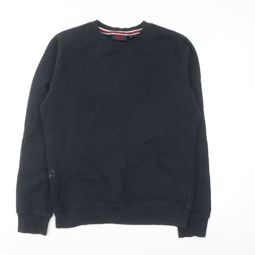 Superdry Men's Blue Pullover Sweatshirt M Crew Neck Fleece
