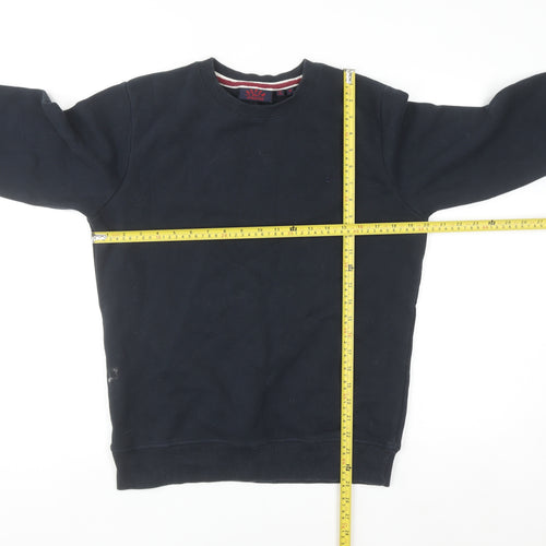 Superdry Men's Blue Pullover Sweatshirt M Crew Neck Fleece