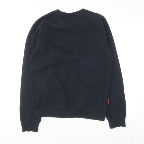 Superdry Men's Blue Pullover Sweatshirt M Crew Neck Fleece