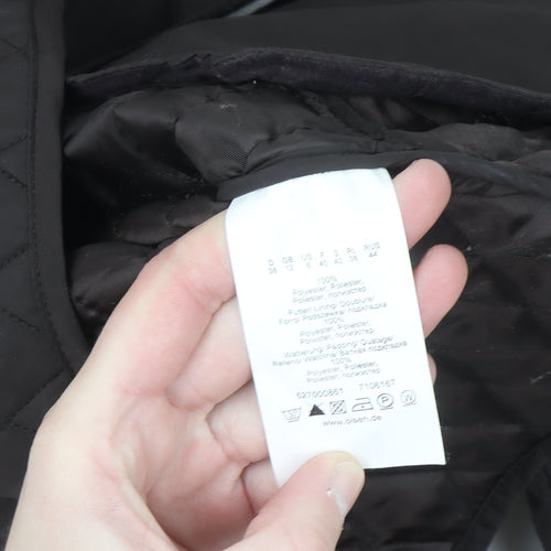 Olsen Women's Brown Quilted Mid-Length Jacket Size 12