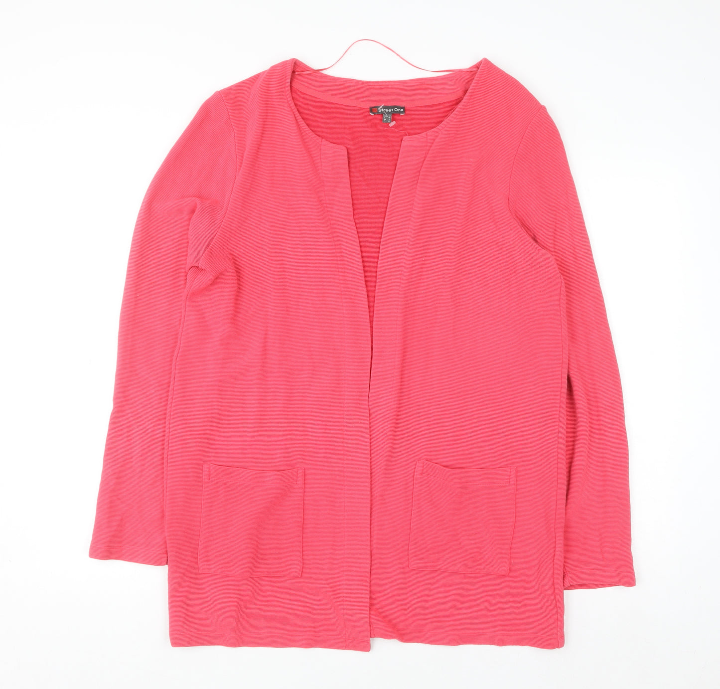 Street One Women's Pink Long Sleeve Open Cardigan Size 16