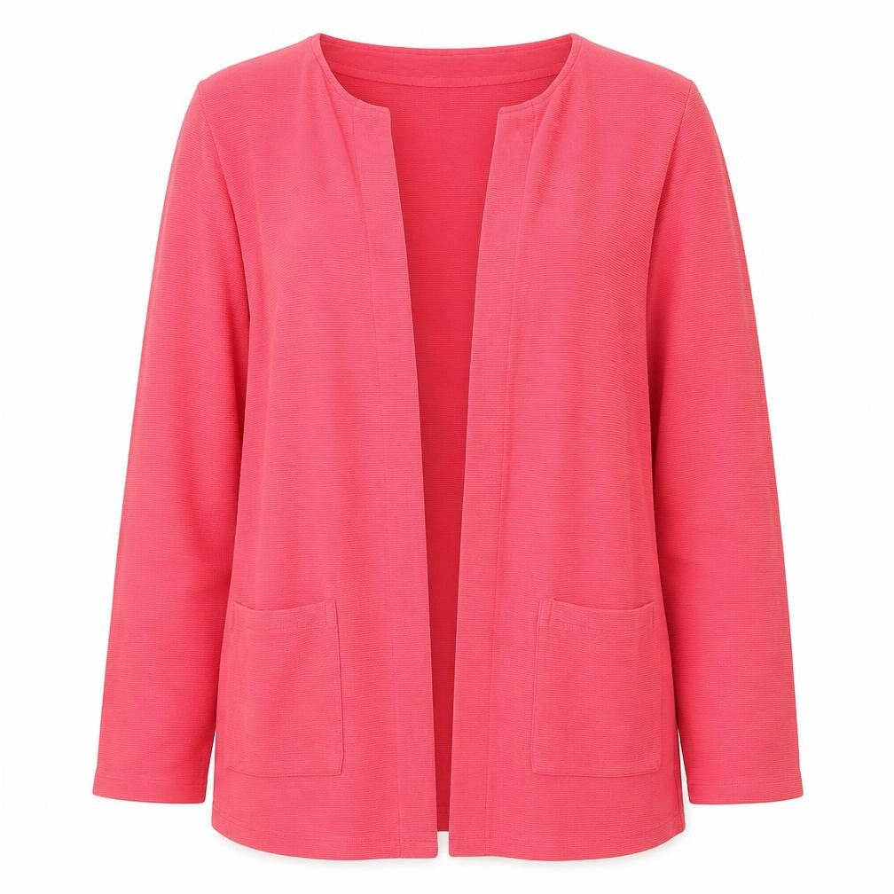 Street One Women's Pink Long Sleeve Open Cardigan Size 16