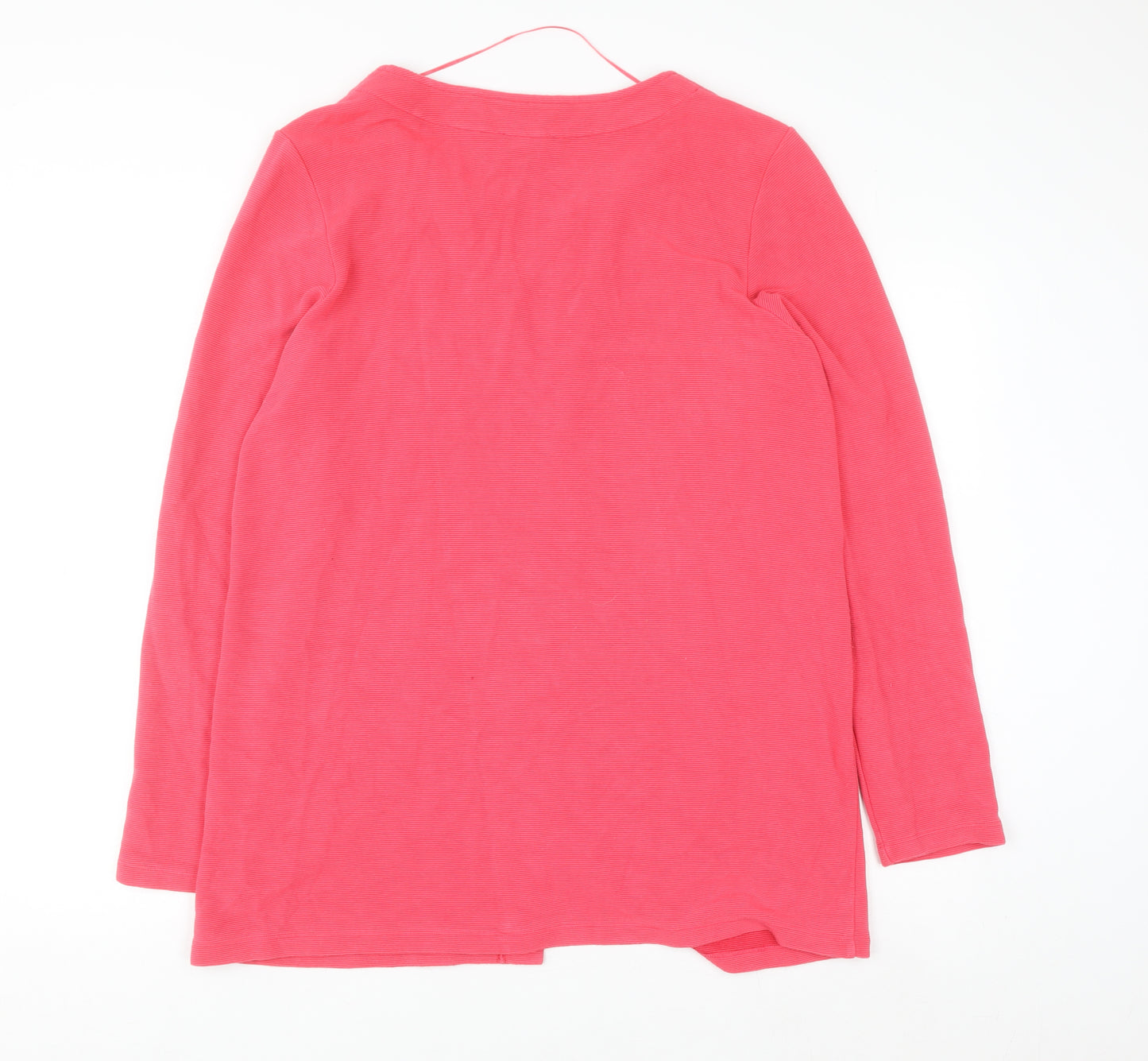 Street One Women's Pink Long Sleeve Open Cardigan Size 16