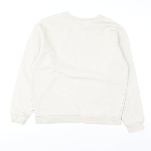Slazenger Women's Beige Crew Neck Pullover Sweatshirt UK 10