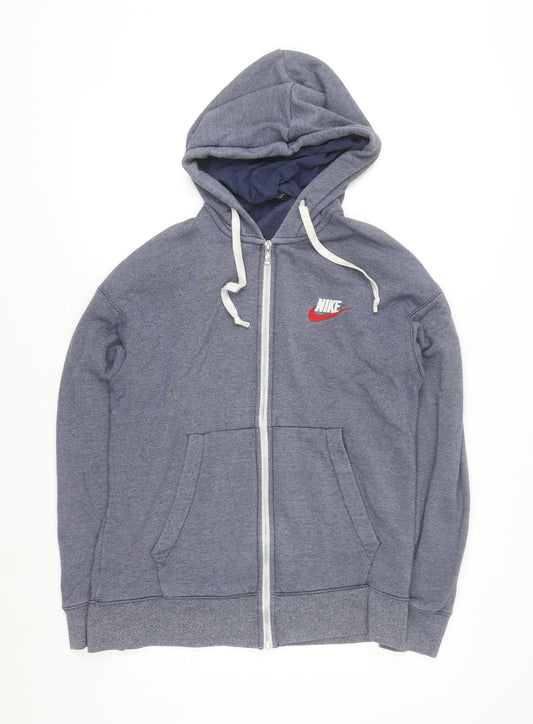 Nike Men's Blue Full Zip Hoodie Medium Sportswear