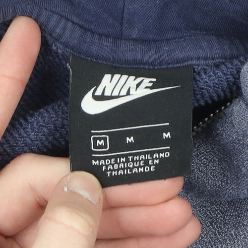 Nike Men's Blue Full Zip Hoodie Medium Sportswear