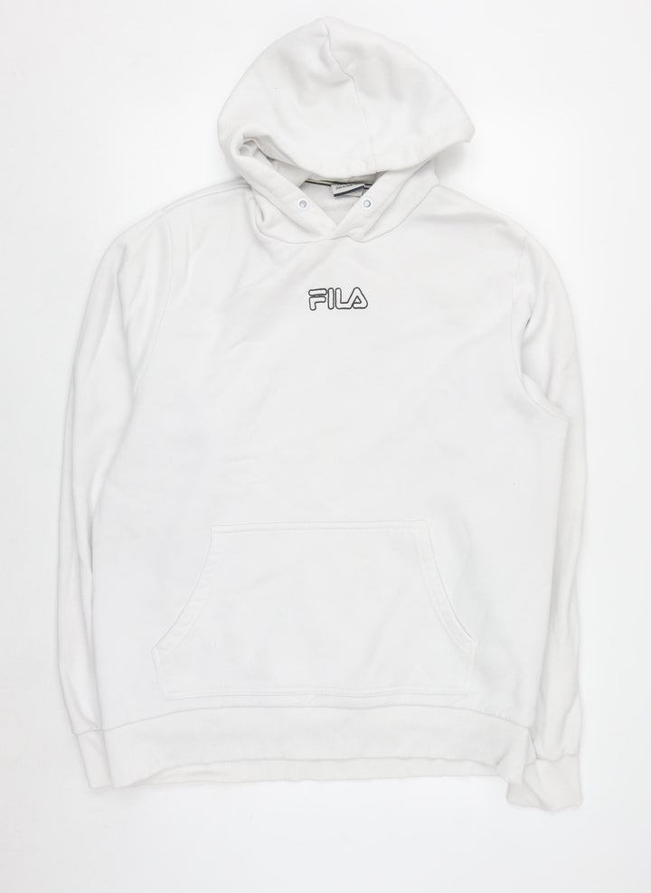 FILA Men’s White Pullover Hoodie XL Limited Edition Sportswear