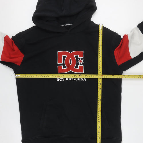DC Shoes Mens XL Black Pullover Hoodie Skate Graphic Sweatshirt