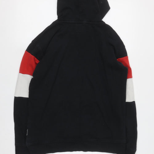 DC Shoes Mens XL Black Pullover Hoodie Skate Graphic Sweatshirt