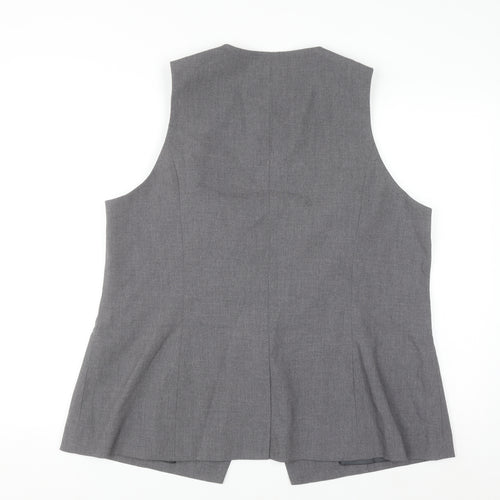 ASOS DESIGN Women Grey Suit Waistcoat UK 20 Classic Tailored Lined