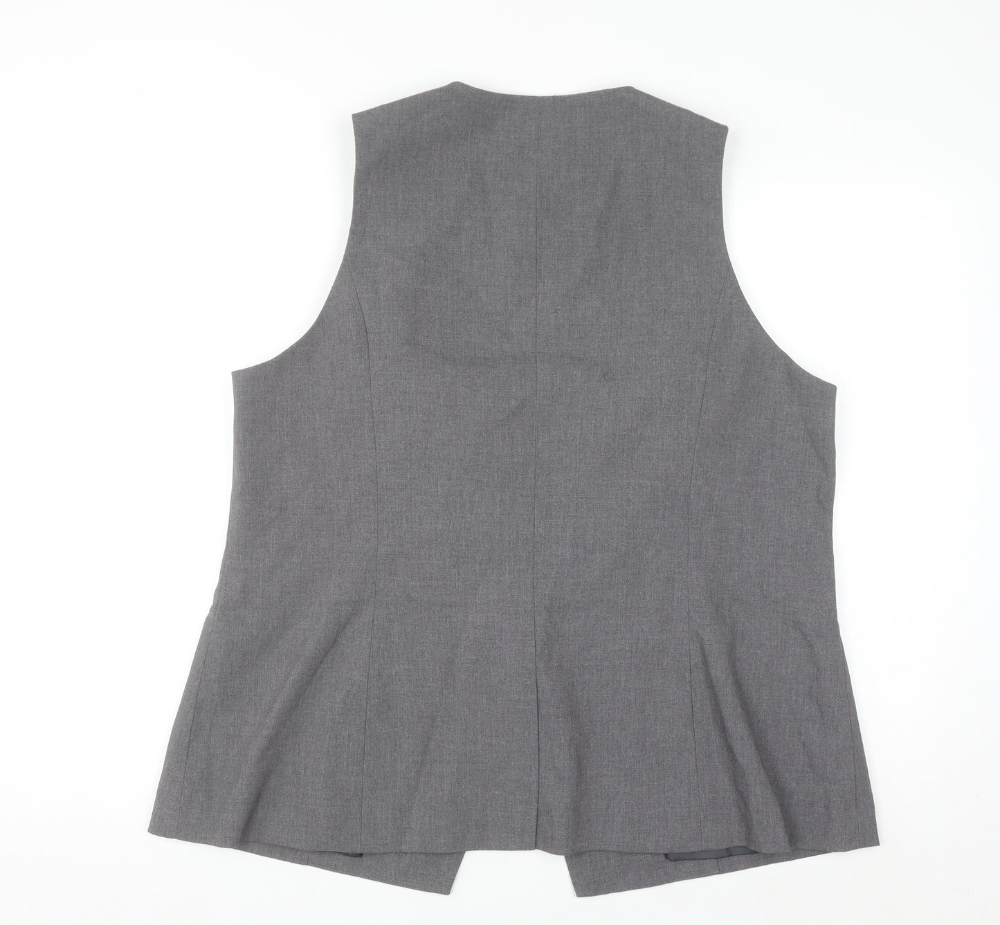 ASOS DESIGN Women Grey Suit Waistcoat UK 20 Classic Tailored Lined