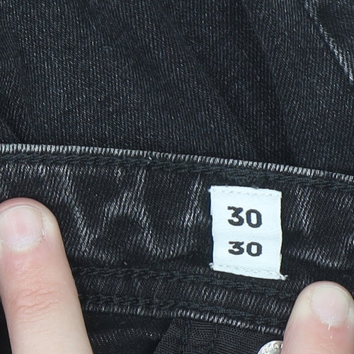 Jack & Jones Men’s Black Slim Fit Straight Leg Jeans Size 30/30
