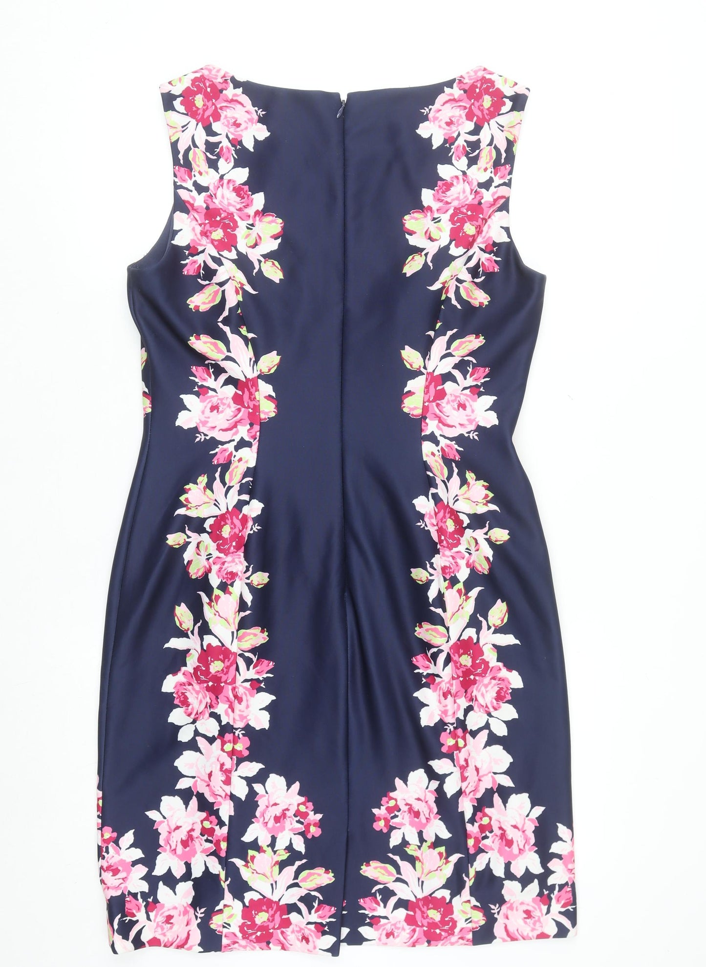 Tahari Arthur S. Levine Women's Blue Floral Sheath Dress Size 14