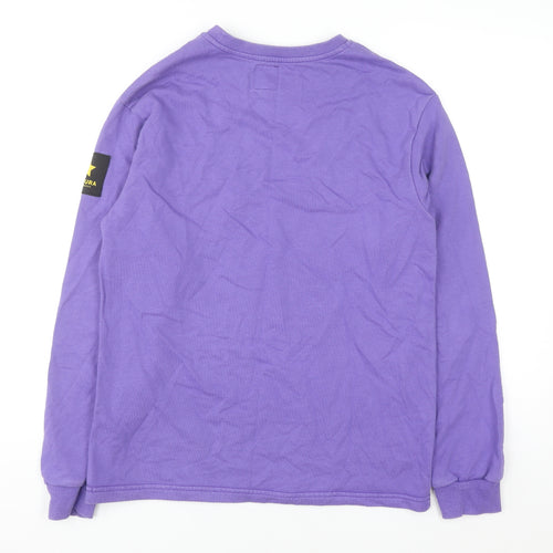 Cultura Del Terrazzo Men's Purple Small Crew Neck Pullover Sweatshirt