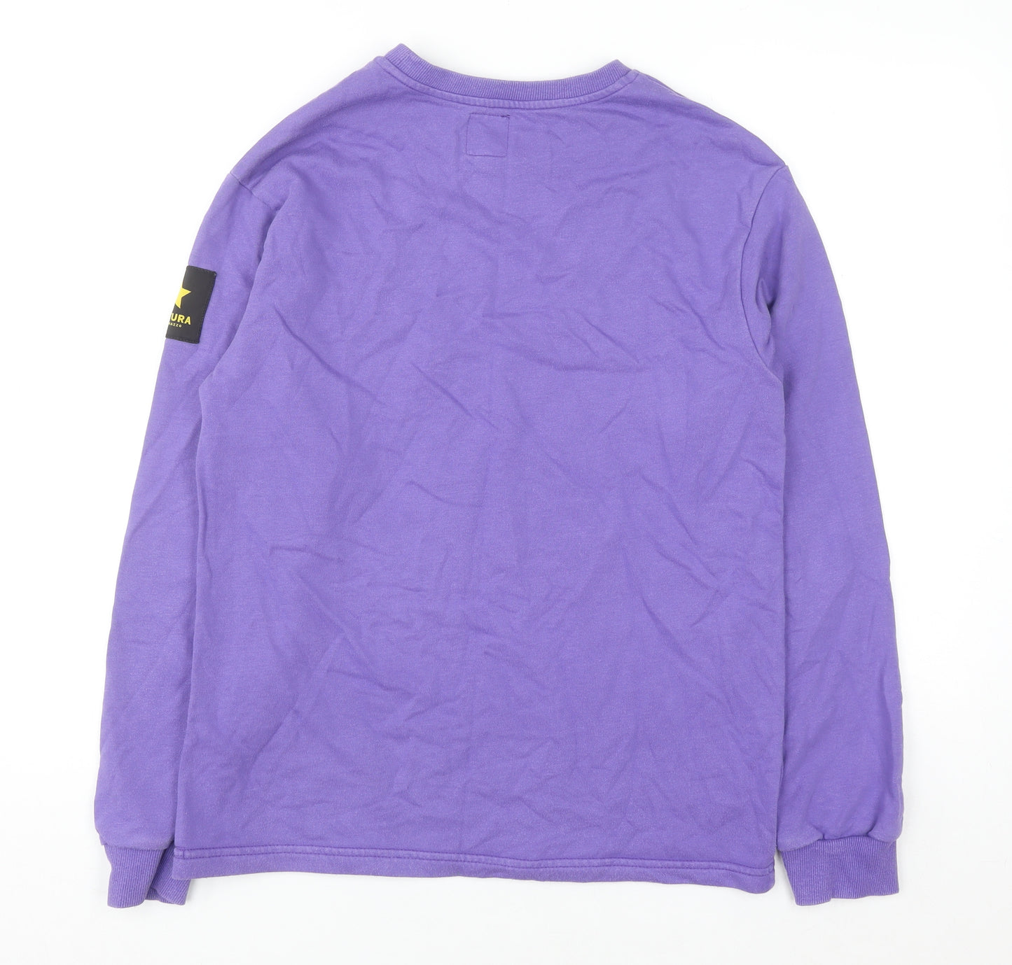 Cultura Del Terrazzo Men's Purple Small Crew Neck Pullover Sweatshirt