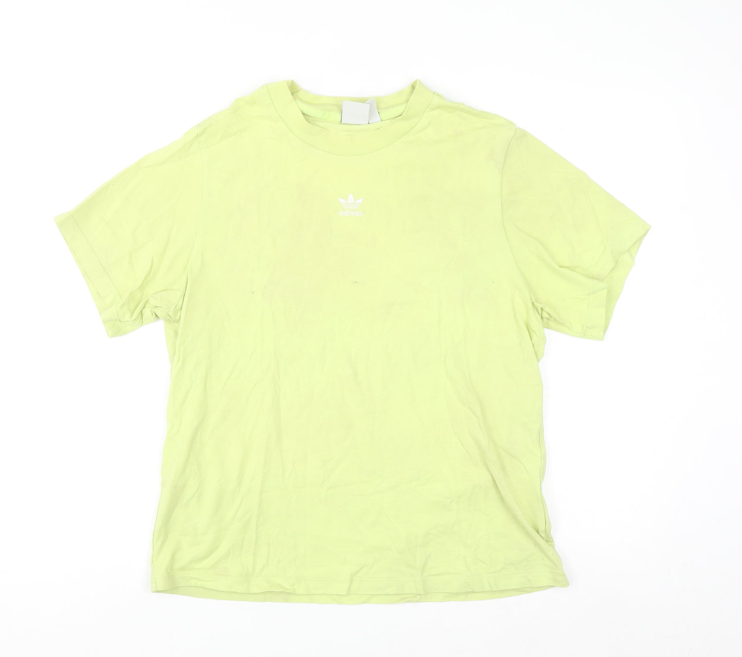 Adidas Women's Green Short Sleeve Basic Cotton T-Shirt Size 10