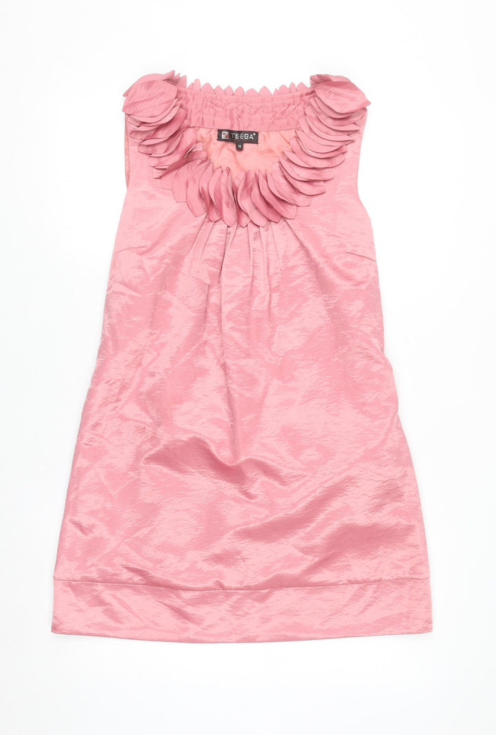 Tsega Women Pink Sleeveless Shift Party Dress M