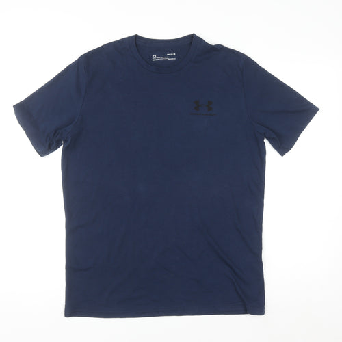 Under Armour Men's Blue HeatGear Short Sleeve Sports T-Shirt M
