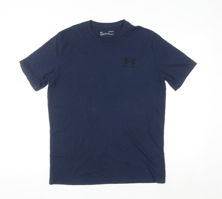 Under Armour Men's Blue HeatGear Short Sleeve Sports T-Shirt M