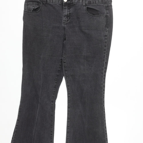 Dorothy Perkins Women’s Black Bootcut Denim Jeans Size 16